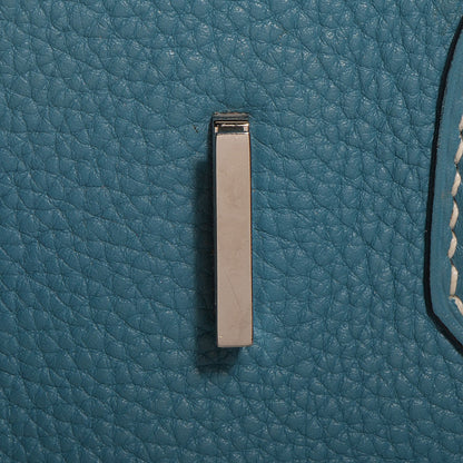 Hermes Taurillon Clemence Birkin 30 Blue Jean 9 of 21