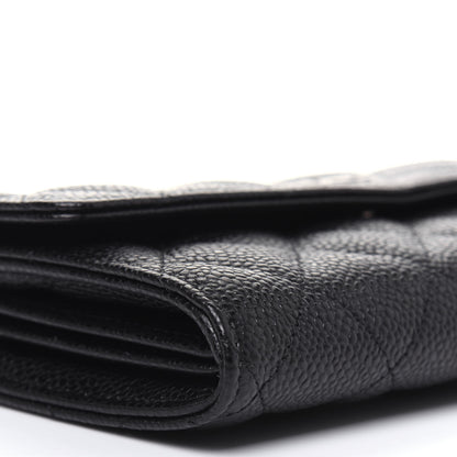 Chanel Caviar Quilted Large Gusset Flap Wallet Black 11 of 14