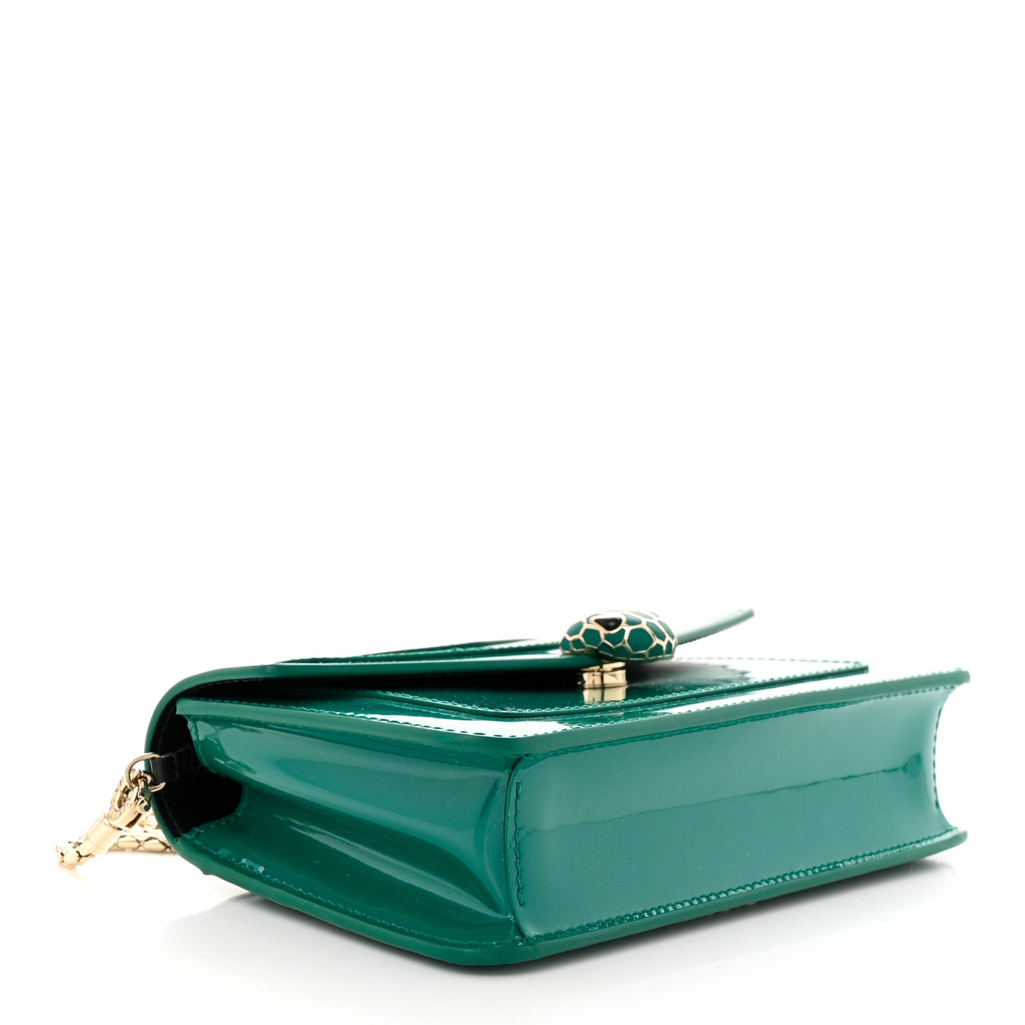 Patent Serpenti Forever Crossbody Emerald