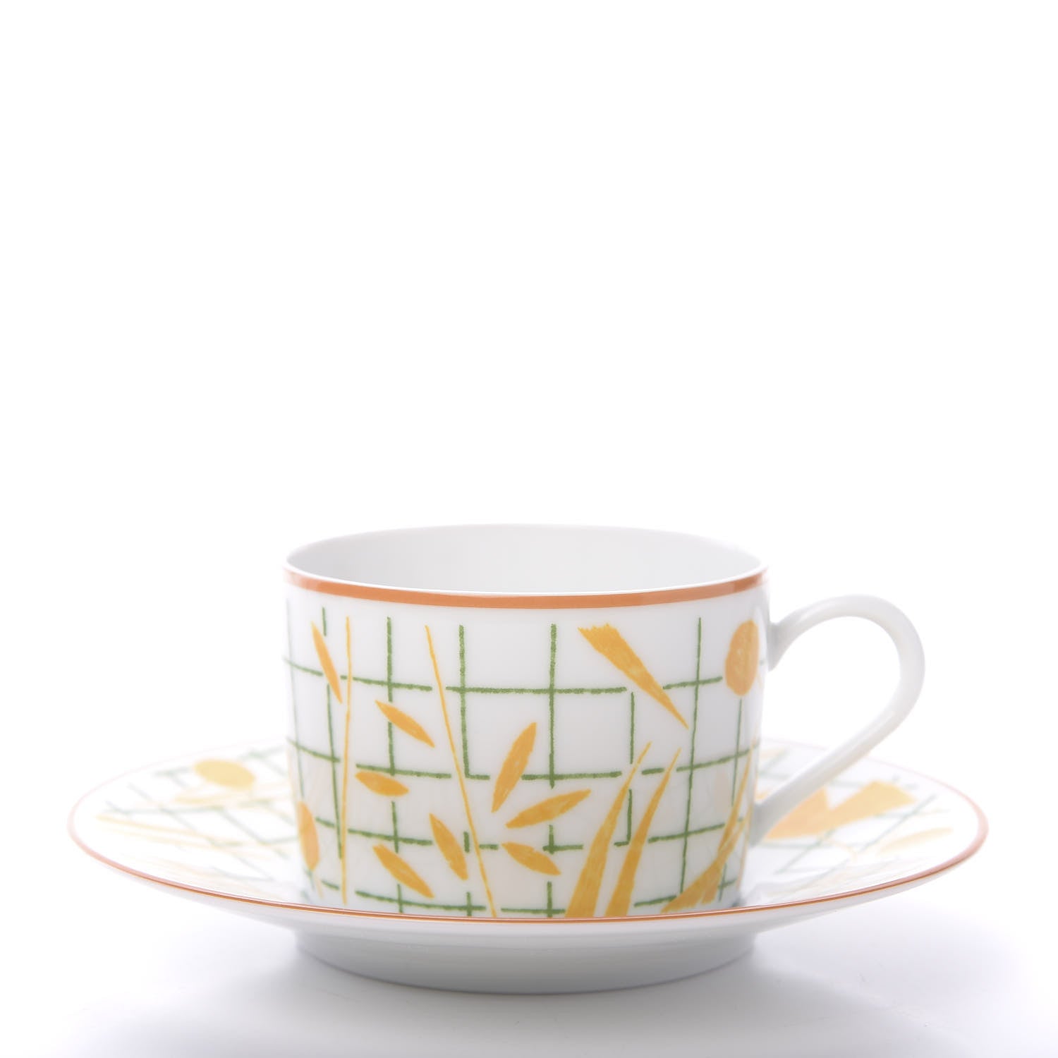 Hermes Porcelain A Walk In The Garden Tea Cup And Saucer Set Of 2 3 of 9