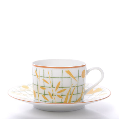 Hermes Porcelain A Walk In The Garden Tea Cup And Saucer Set Of 2 3 of 9