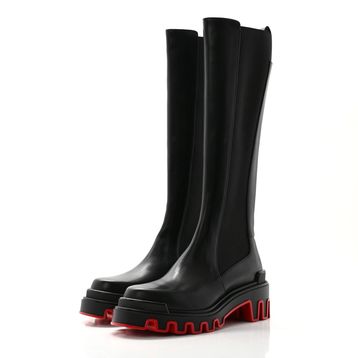 Calfskin Marchacroche Dune Knee High Boots 39.5 Black