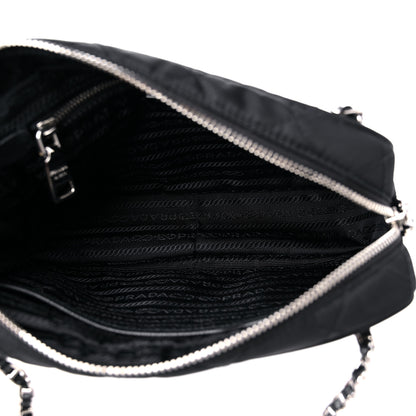 Prada Nylon Tessuto Impuntu Quilted Bandoliera Crossbody Bag Black 4 of 7