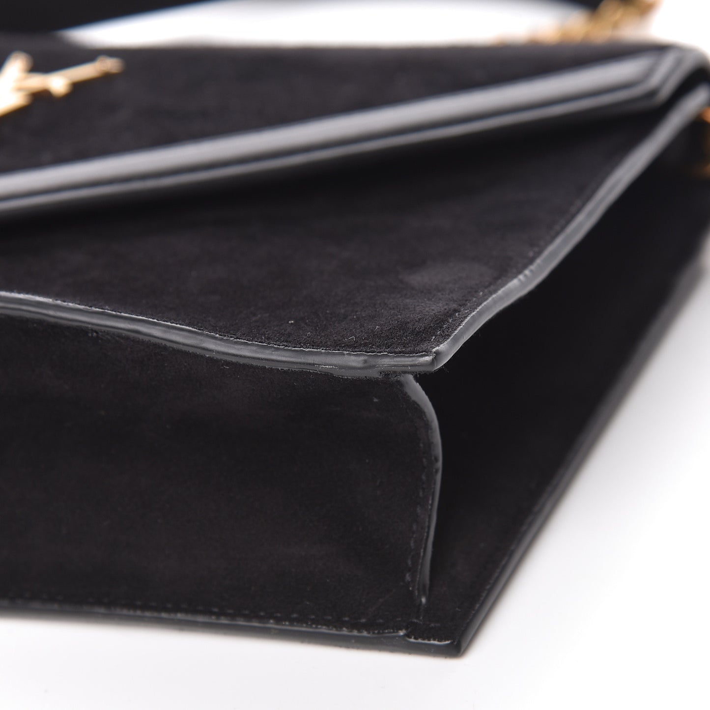 Suede Calfskin Monogram Le Sept Chain Bag Black