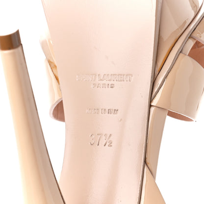 Saint Laurent Patent Tribute 105 Platform Sandals 37.5 Pale Pink 6 of 10
