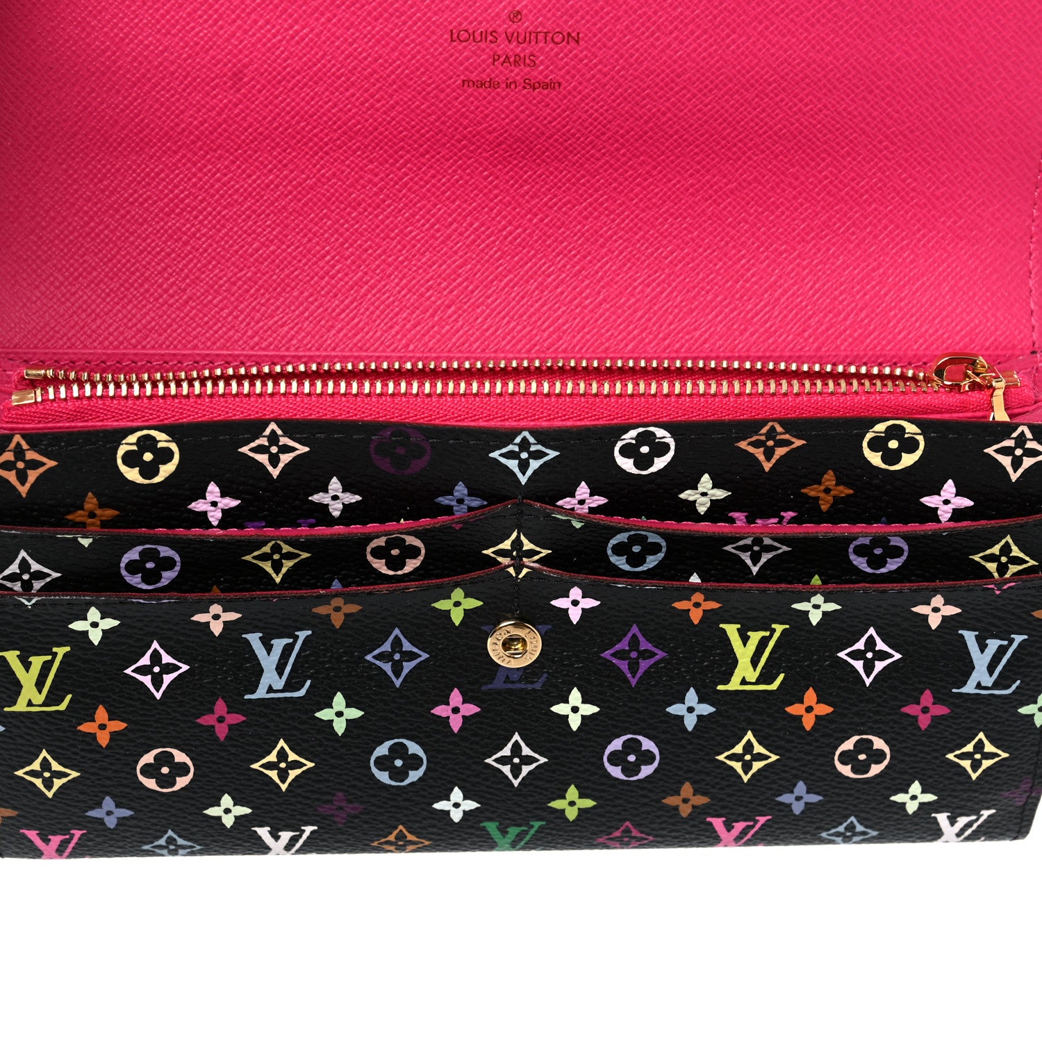 Louis Vuitton Monogram Multicolor Sarah Wallet Black Grenade 7 of 8