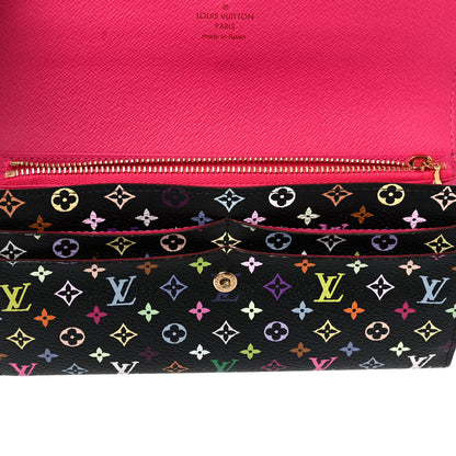 Louis Vuitton Monogram Multicolor Sarah Wallet Black Grenade 7 of 8