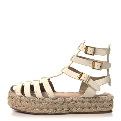 Christian Dior Calfskin Dioriviera Dior Marine Sandals 36.5 White 1 of 10