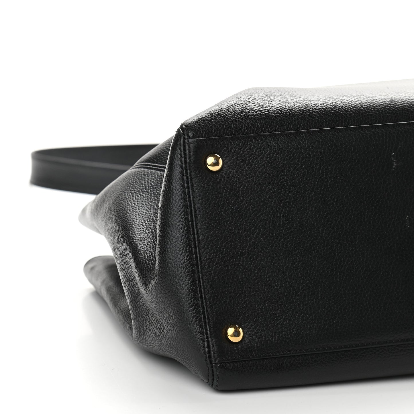Calfskin Cerf Executive Shopper Tote Black