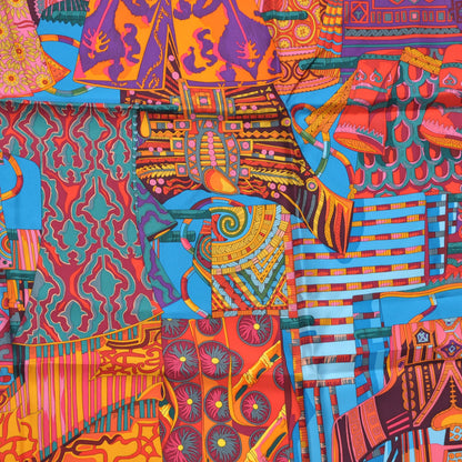 Hermes Silk Voyage En Etoffes Scarf 90 4 of 6