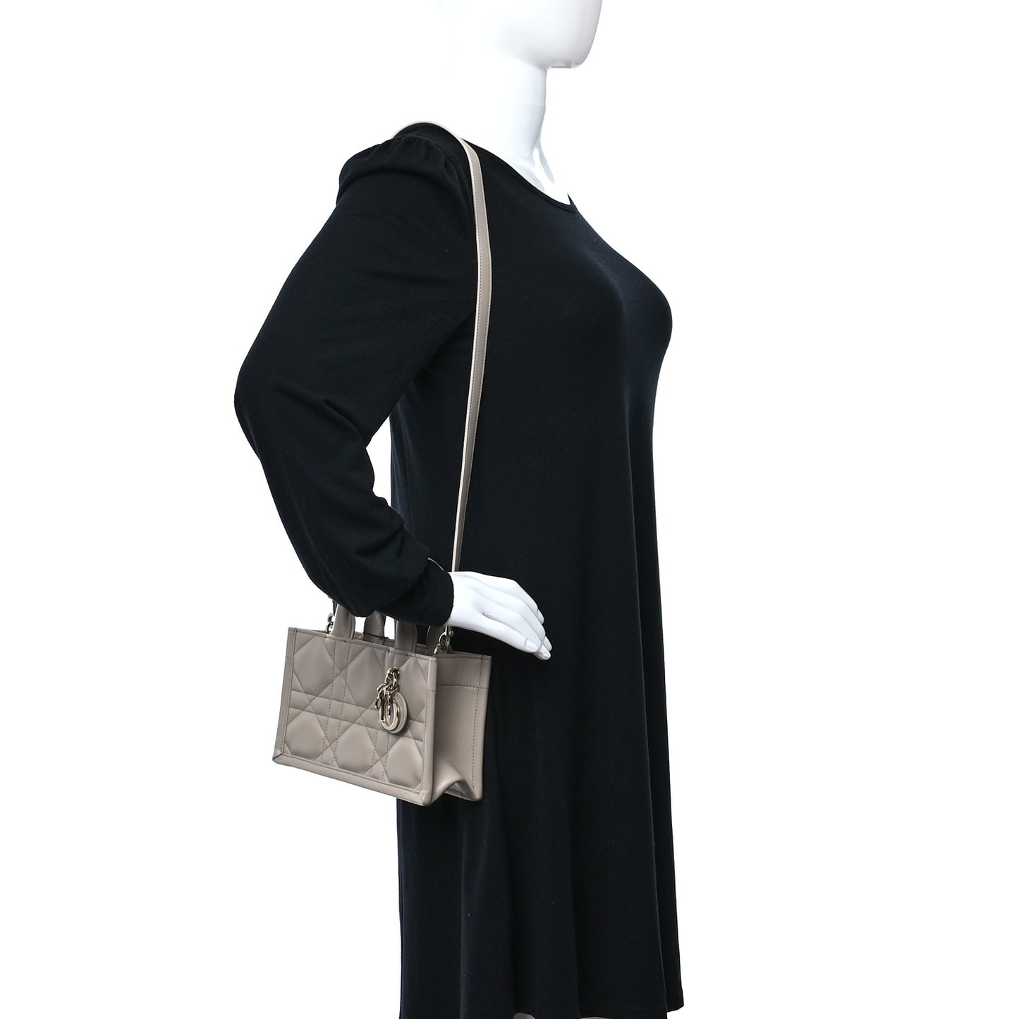 Calfskin Macrocannage Mini Book Tote Trench Beige