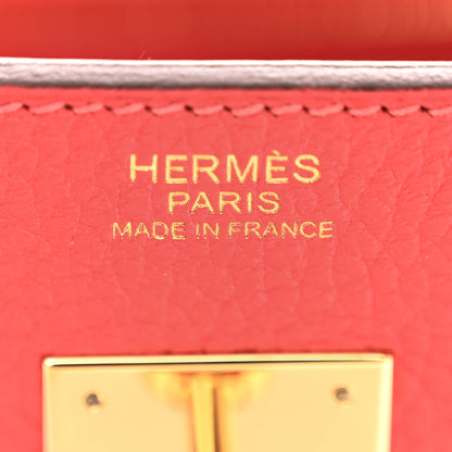 Hermes Taurillon Clemence Birkin 30 Rouge Pivoine 6 of 13
