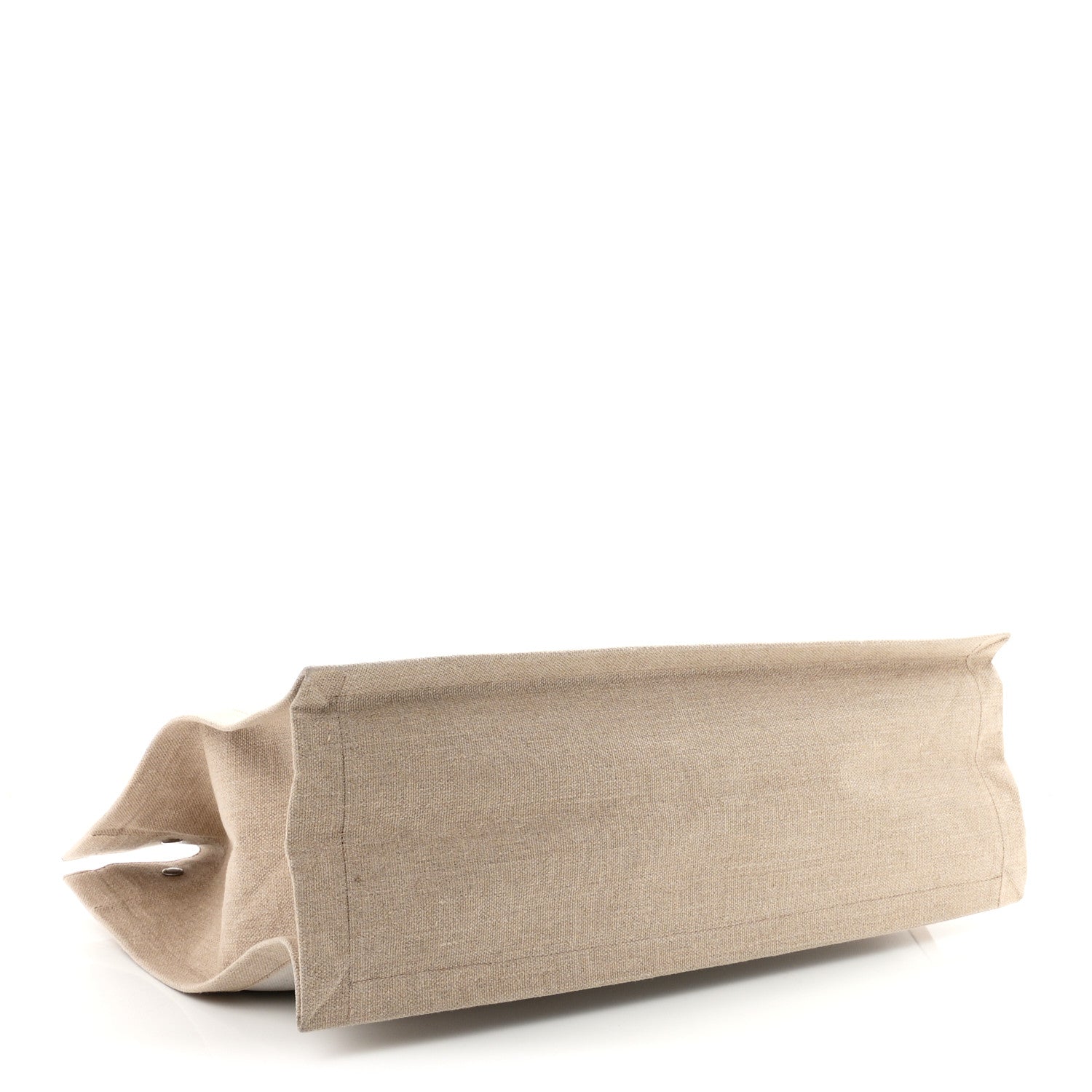Saint Laurent Linen Calfskin Small Rive Gauche Tote Optic White 4 of 10
