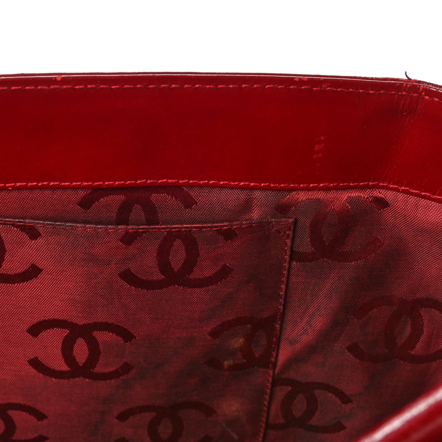Patent Chocolate Bar CC Tote Red
