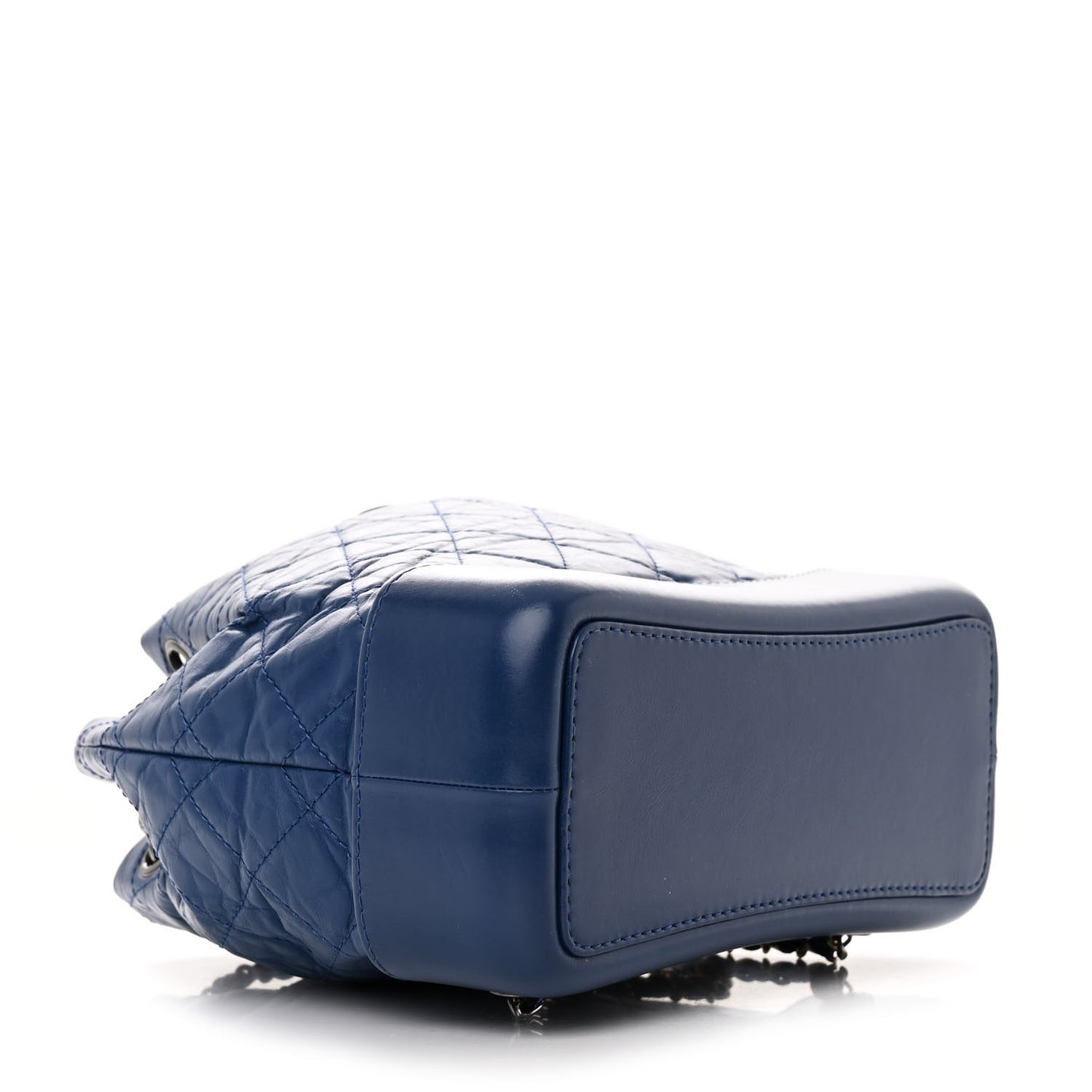 Aged Calfskin Quilted Small Gabrielle Backpack Navy