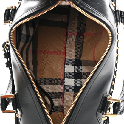 Burberry Polished Bridle Calfskin Studded Bag Black 5 of 17