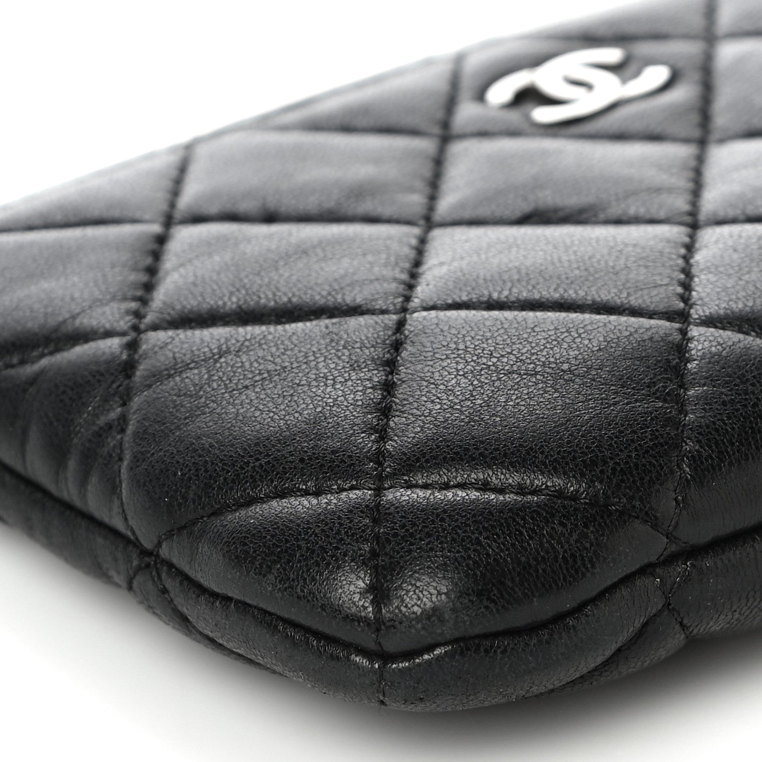 Chanel Lambskin Quilted Small Cosmetic Case Black 9 of 12
