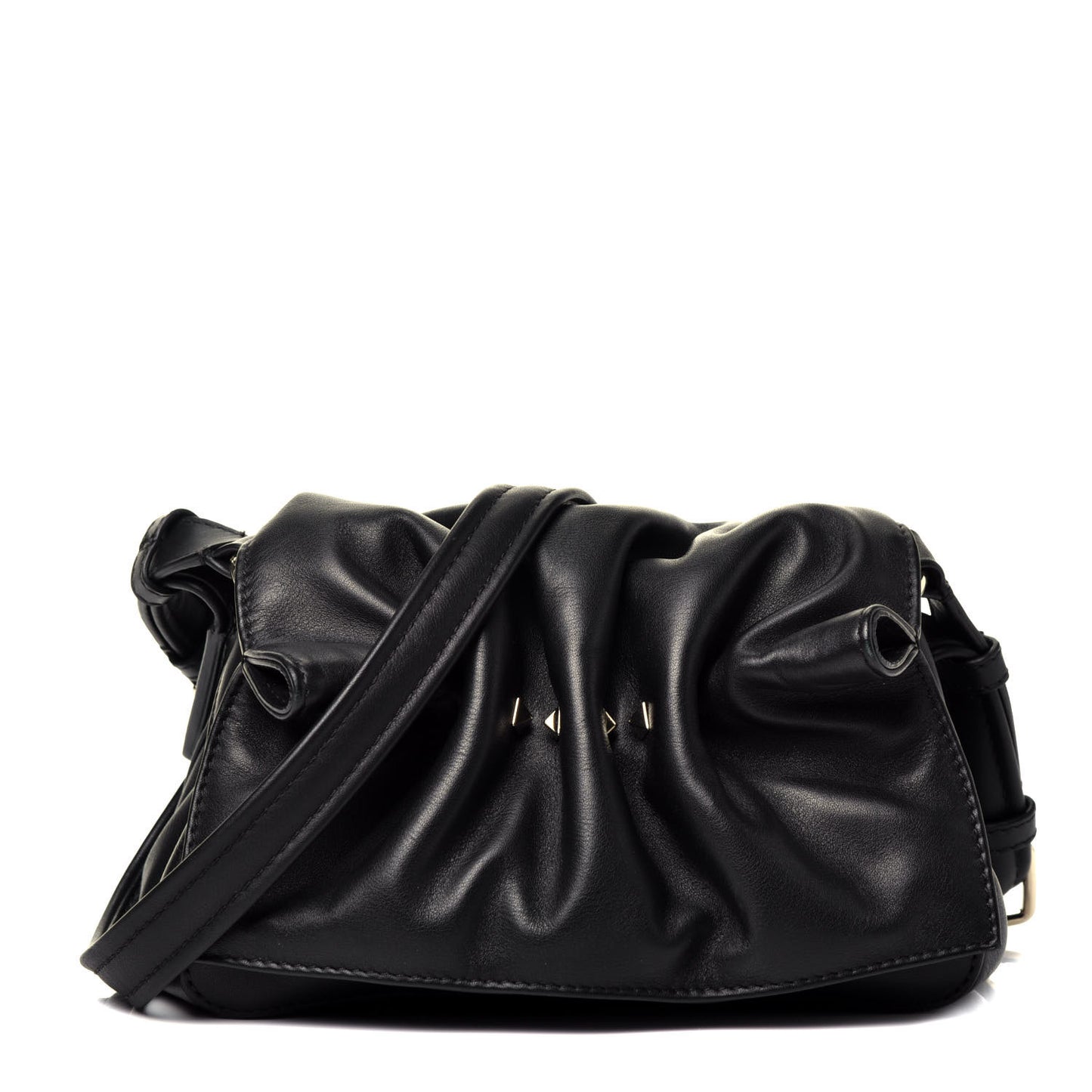Smooth Calfskin Mini Bloomy Crossbody Bag Black