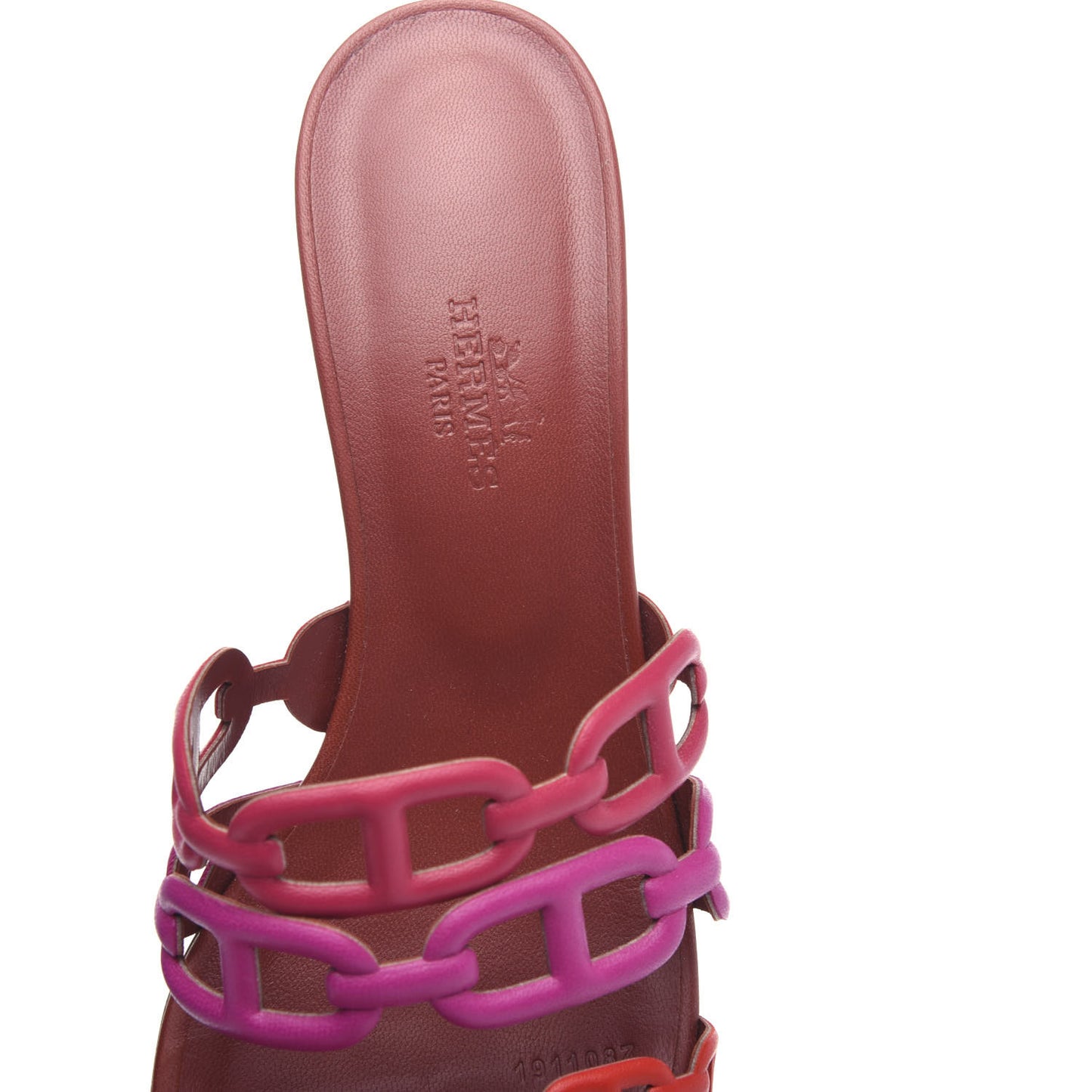 Nappa Tandem Sandals 36 Rouge Azalee
