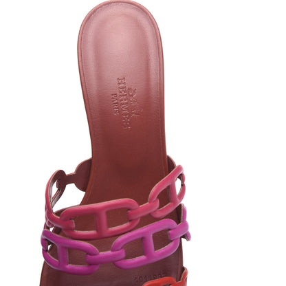 Hermes Nappa Tandem Sandals 36 Rouge Azalee 8 of 11