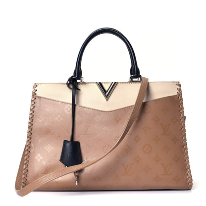 Louis Vuitton Monogram Cuir Plume Very One Zipped Tote Sesame Creme 1 of 4