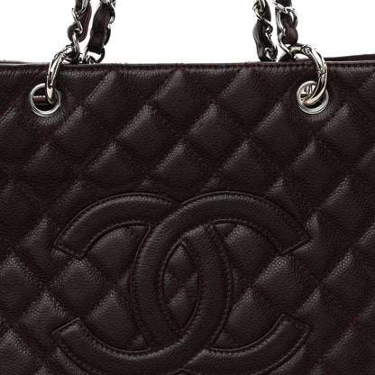 Chanel Caviar Quilted Grand Shopping Tote GST Dark Bordeaux 8 of 11