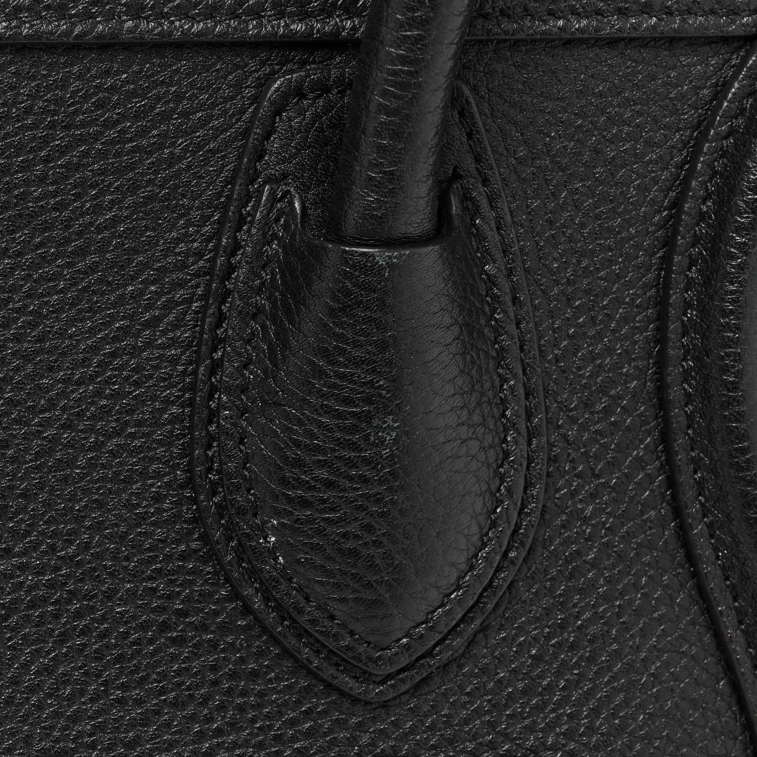 Celine Drummed Calfskin Micro Luggage Black 19 of 25
