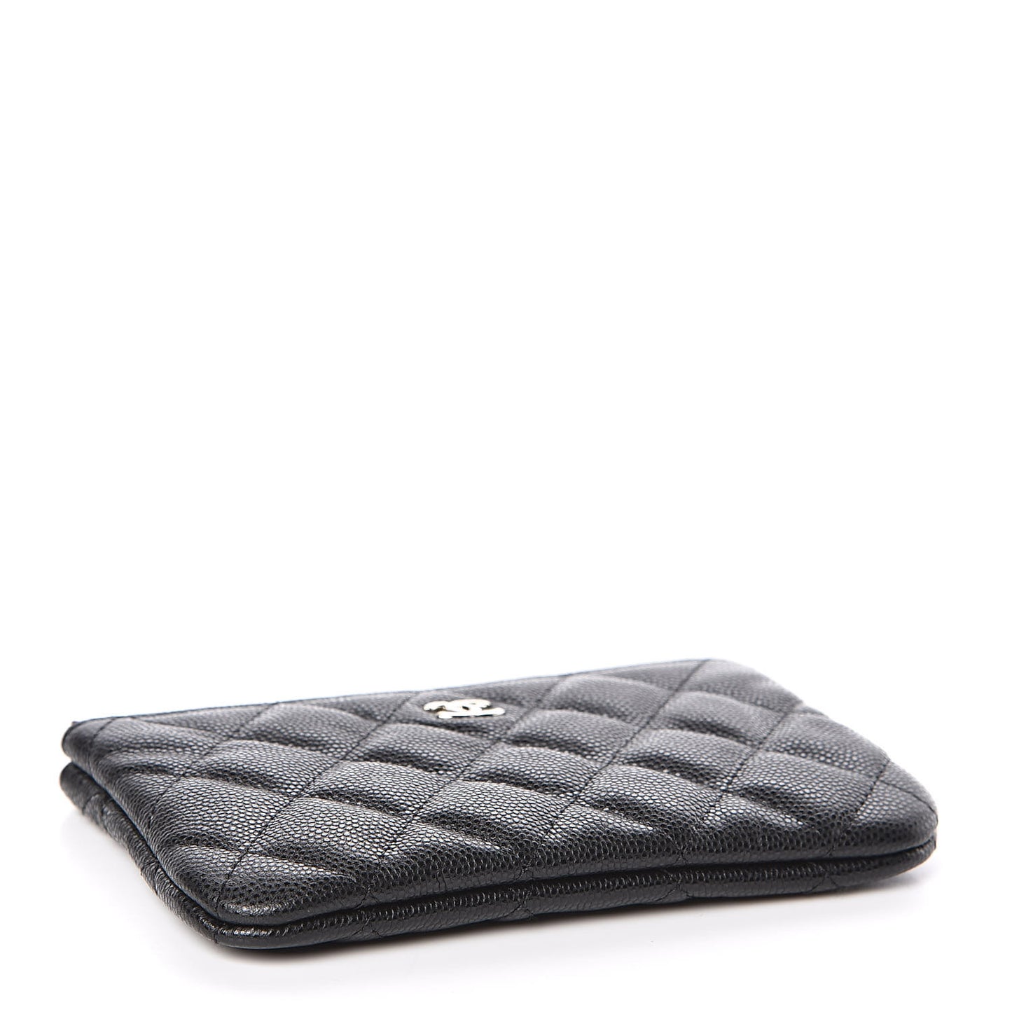 Caviar Quilted Small Cosmetic Case Black