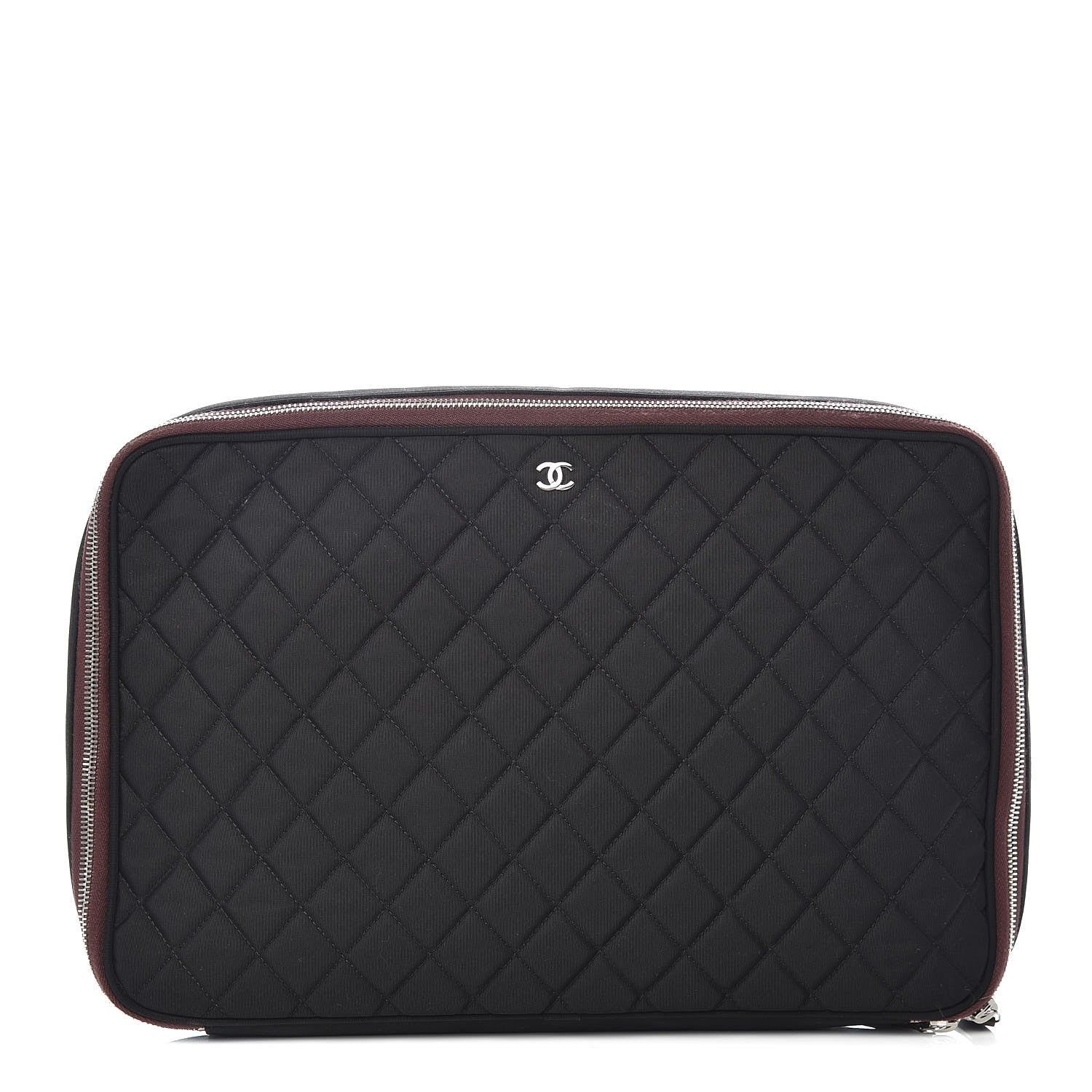 Chanel Nylon Quilted Laptop Case Black 1 of 9