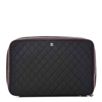 Chanel Nylon Quilted Laptop Case Black 1 of 9