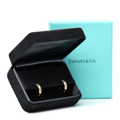 Tiffany 18K Rose Gold Small Atlas X Hoop Earrings 5 of 5