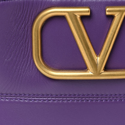 Valentino Garavani Nappa Stud Sign Hobo Indian Violet 7 of 18