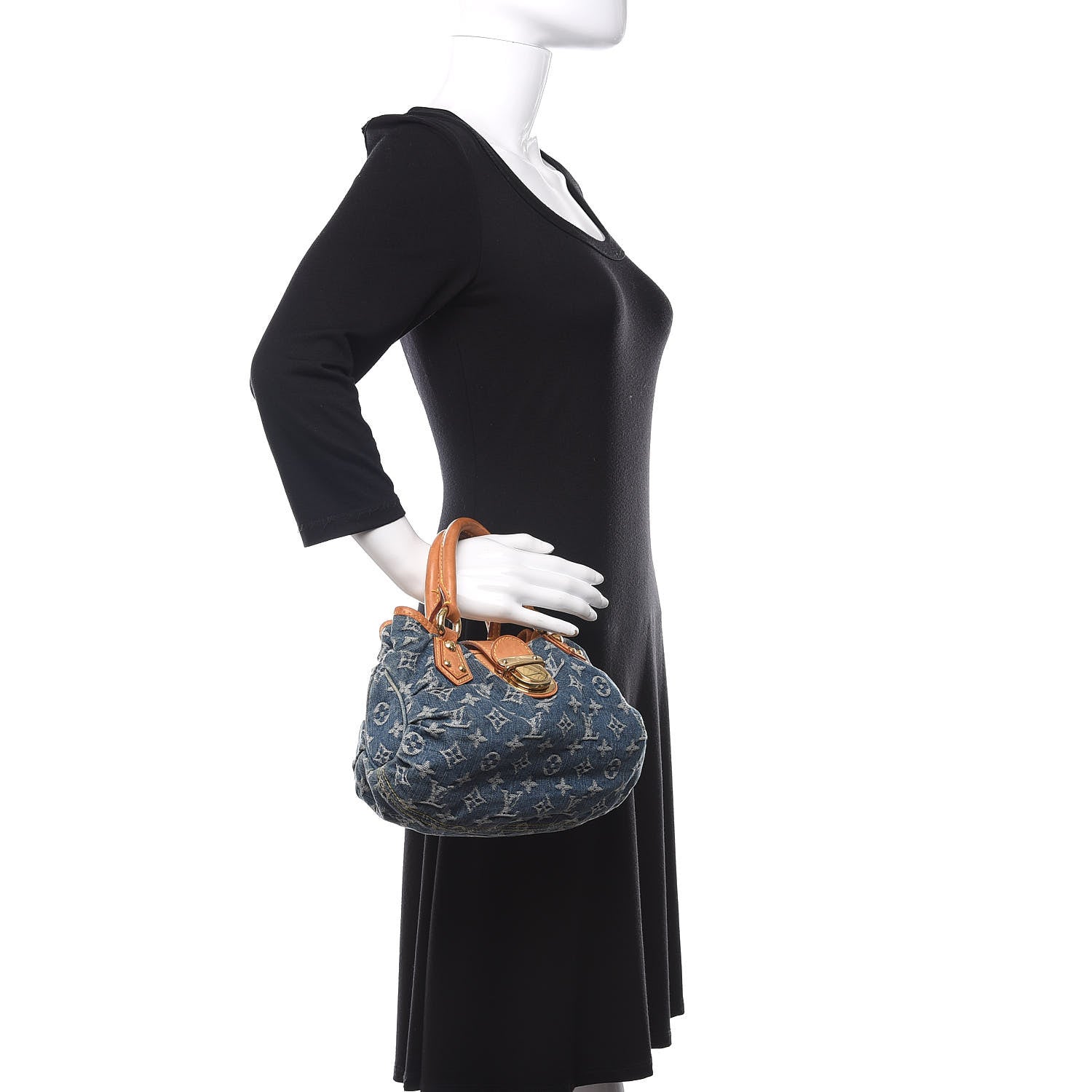 Louis Vuitton Monogram Denim Pleaty Blue 2 of 18