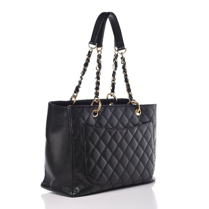 Chanel Caviar Quilted Grand Shopping Tote GST Black 3 of 12