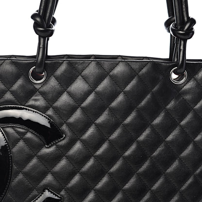 Chanel Calfskin Quilted Large Cambon Tote Black 10 of 13