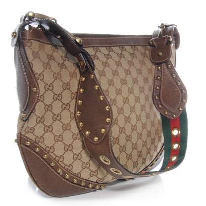 Gucci Monogram Pelham Studded Shoulder Bag Brown 3 of 7