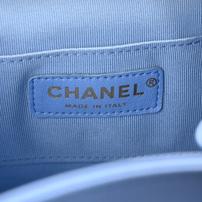 Chanel Lambskin Quilted Small Duma Drawstring Backpack Blue 6 of 10