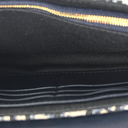 Christian Dior Oblique Smooth Calfskin Medium Saddle Pouch With Chain Blue 5 of 10