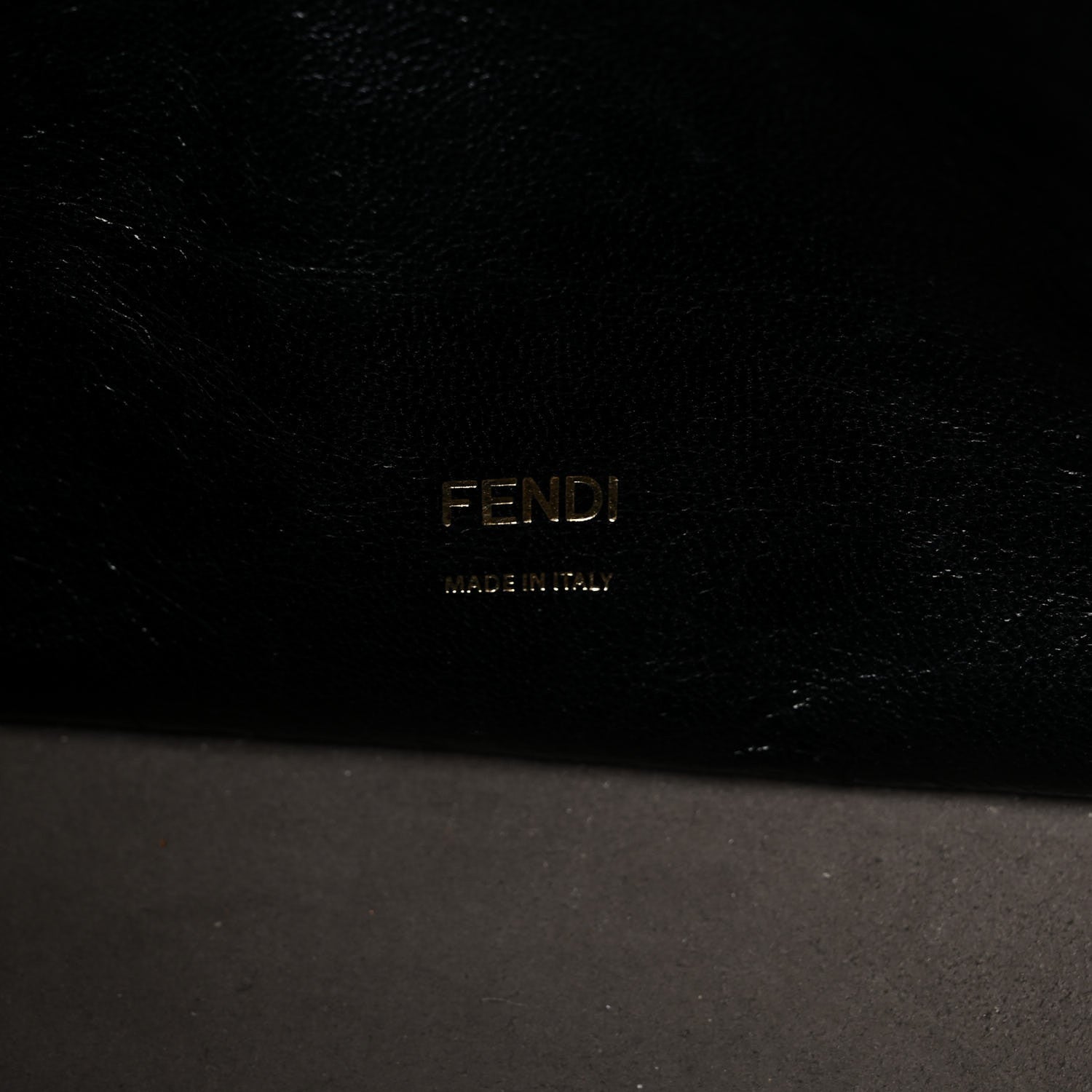 Fendi Agnello Old Shine Vitello Go Rain Small Flip Tote Black Marrone 6 of 16