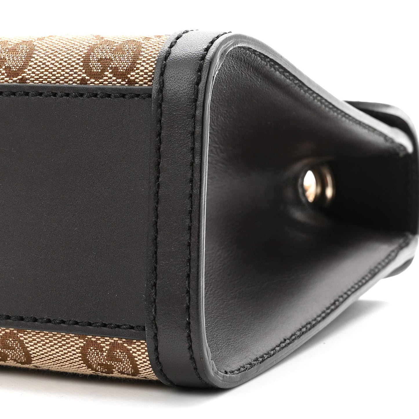 Monogram Margaux Calfskin Medium Emily Chain Shoulder Bag Beige Ebony Cocoa