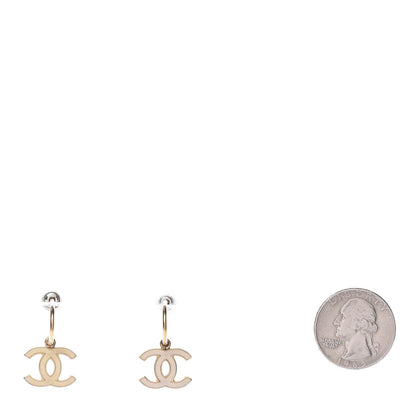 Chanel Enamel CC Dangle Earrings Gold 2 of 5