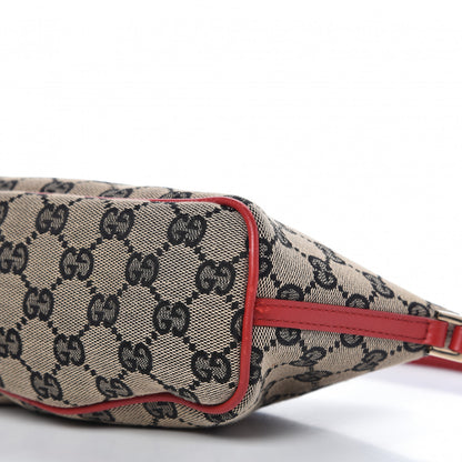 Gucci Monogram Boat Pochette Black Red 7 of 10