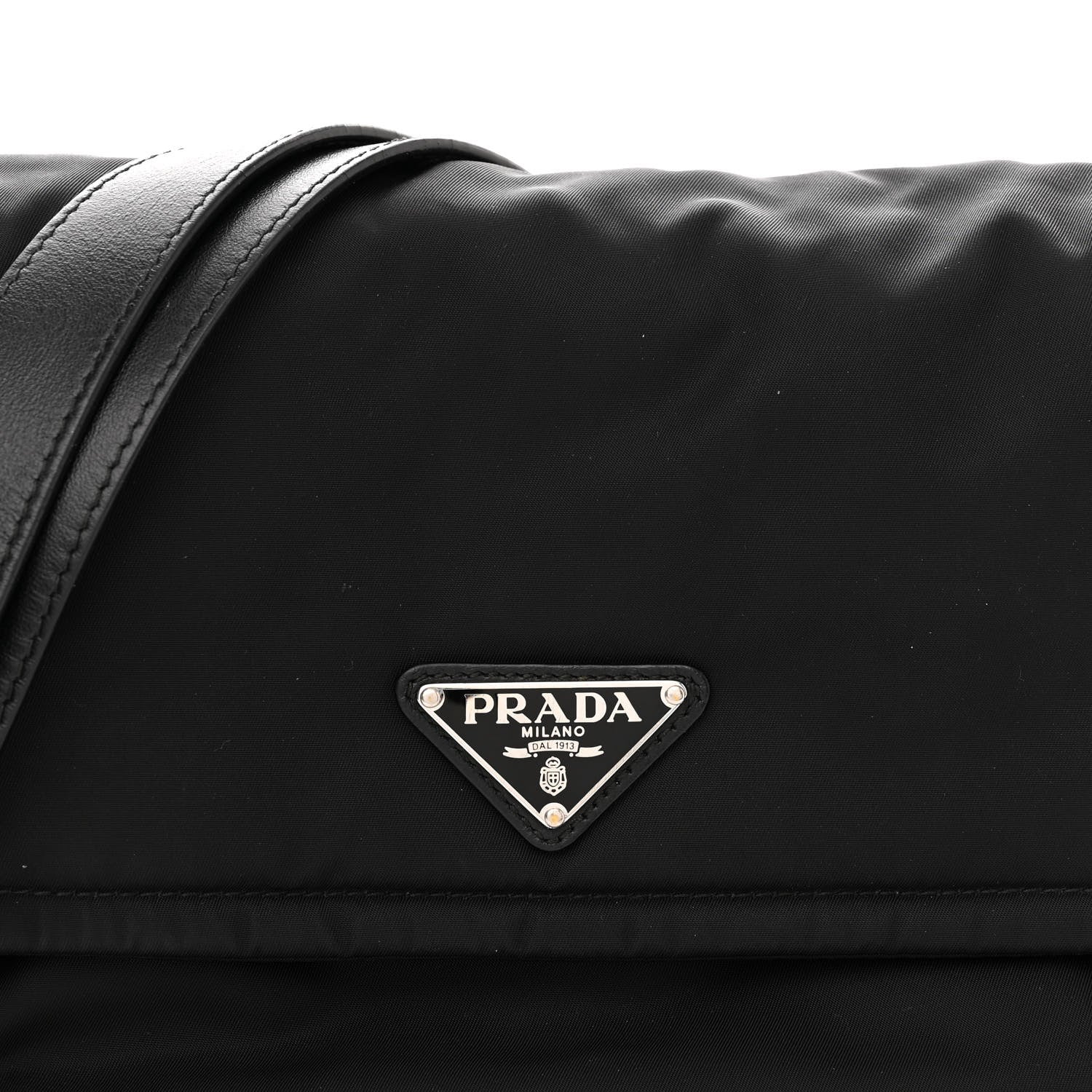 Prada Re-Nylon Vitello Padded Small Flap Shoulder Bag Black 8 of 16