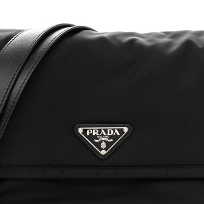 Prada Re-Nylon Vitello Padded Small Flap Shoulder Bag Black 8 of 16