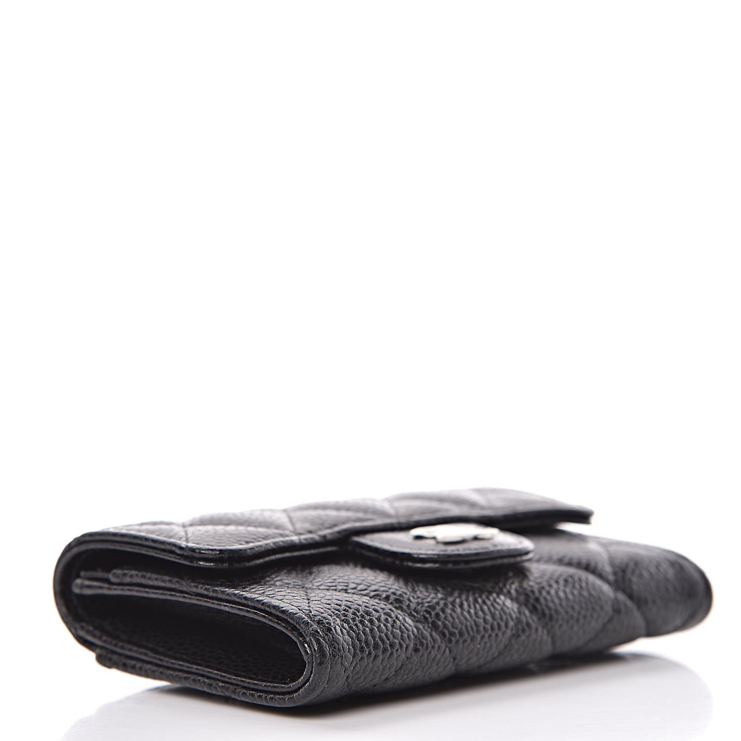 Chanel Caviar Quilted Flap Card Holder Wallet Black 4 of 11