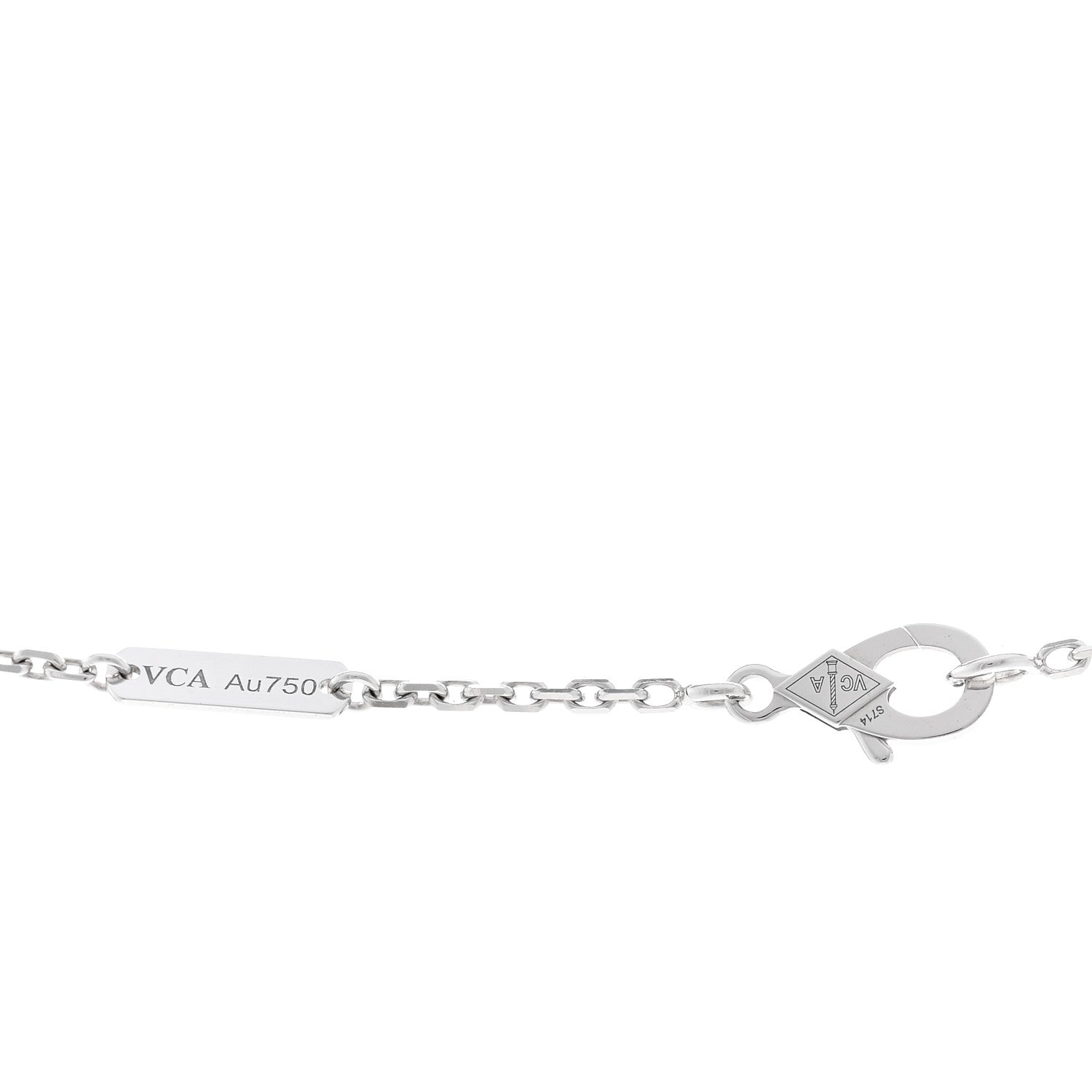 Van Cleef & Arpels 18K White Gold Diamond Large Frivole Pendant Necklace 4 of 4