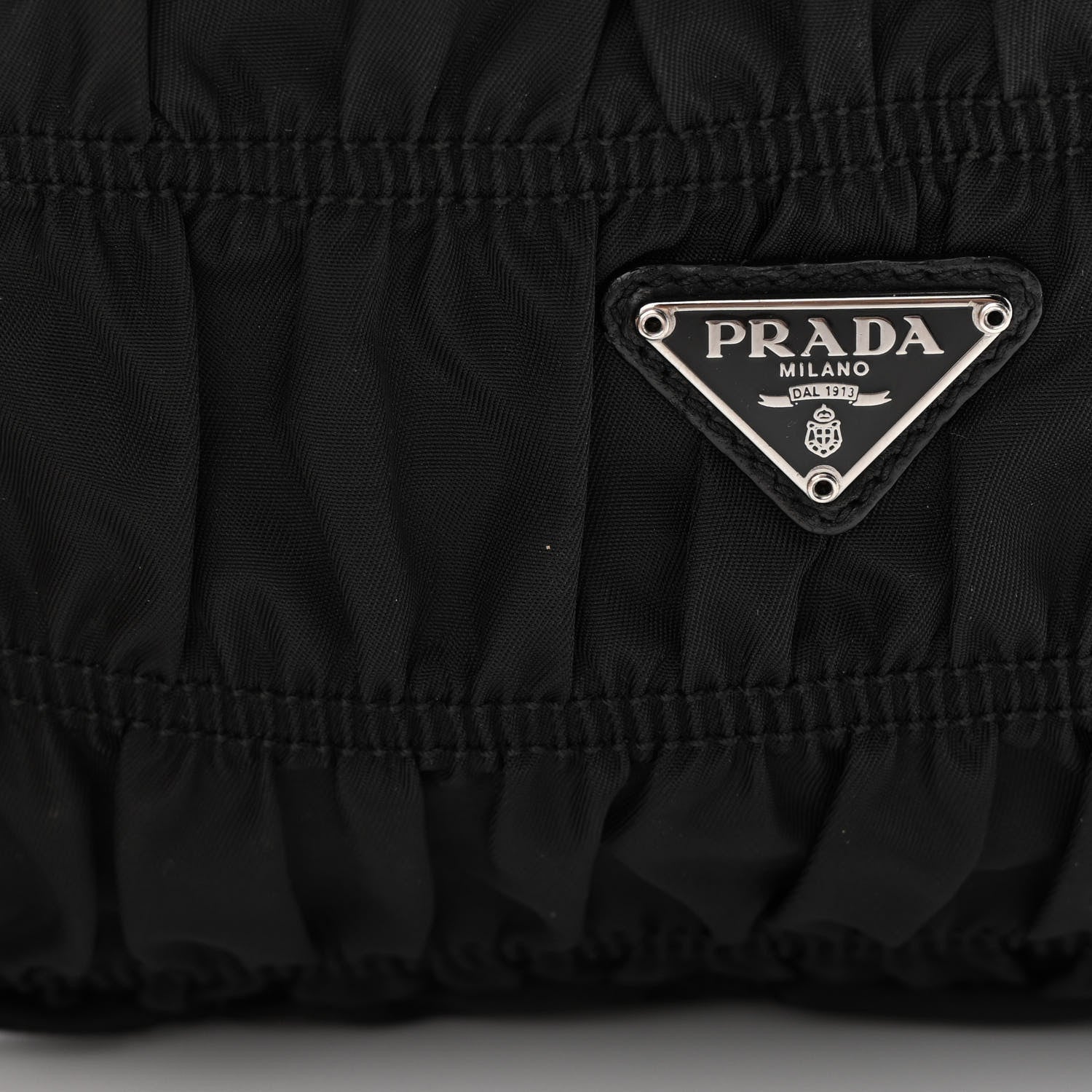Prada Tessuto Nylon Gaufre Pochette Black 11 of 16
