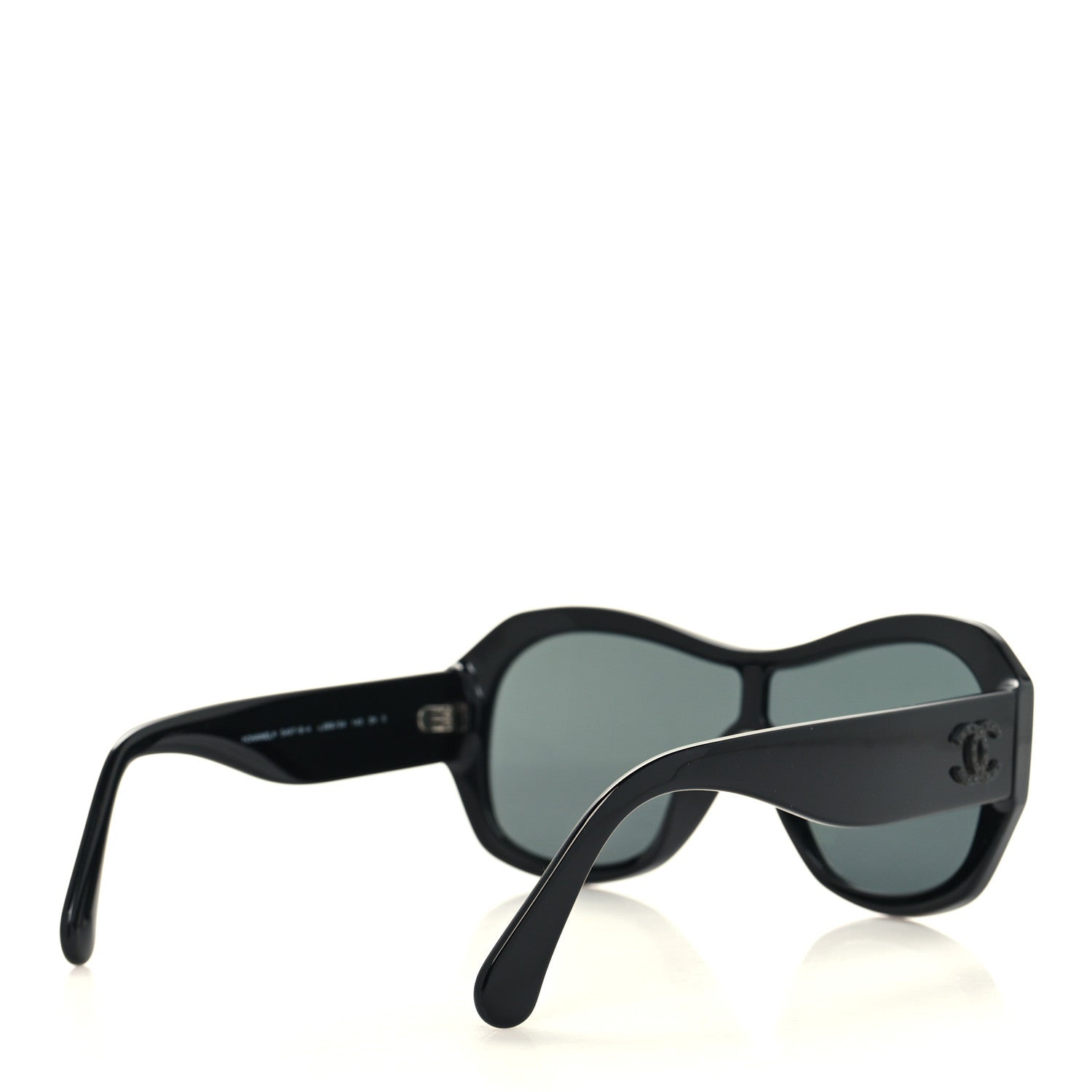 Chanel Acetate Crystal CC Shield Sunglasses 5497-B-A Black 4 of 8