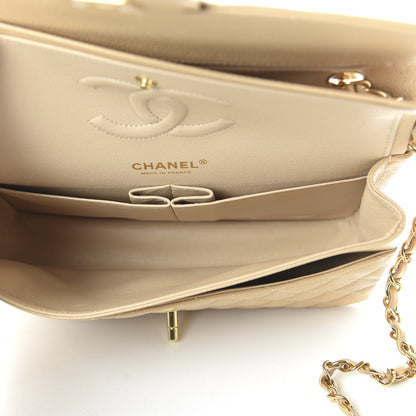 Chanel Caviar Quilted Medium Double Flap Beige 5 of 11