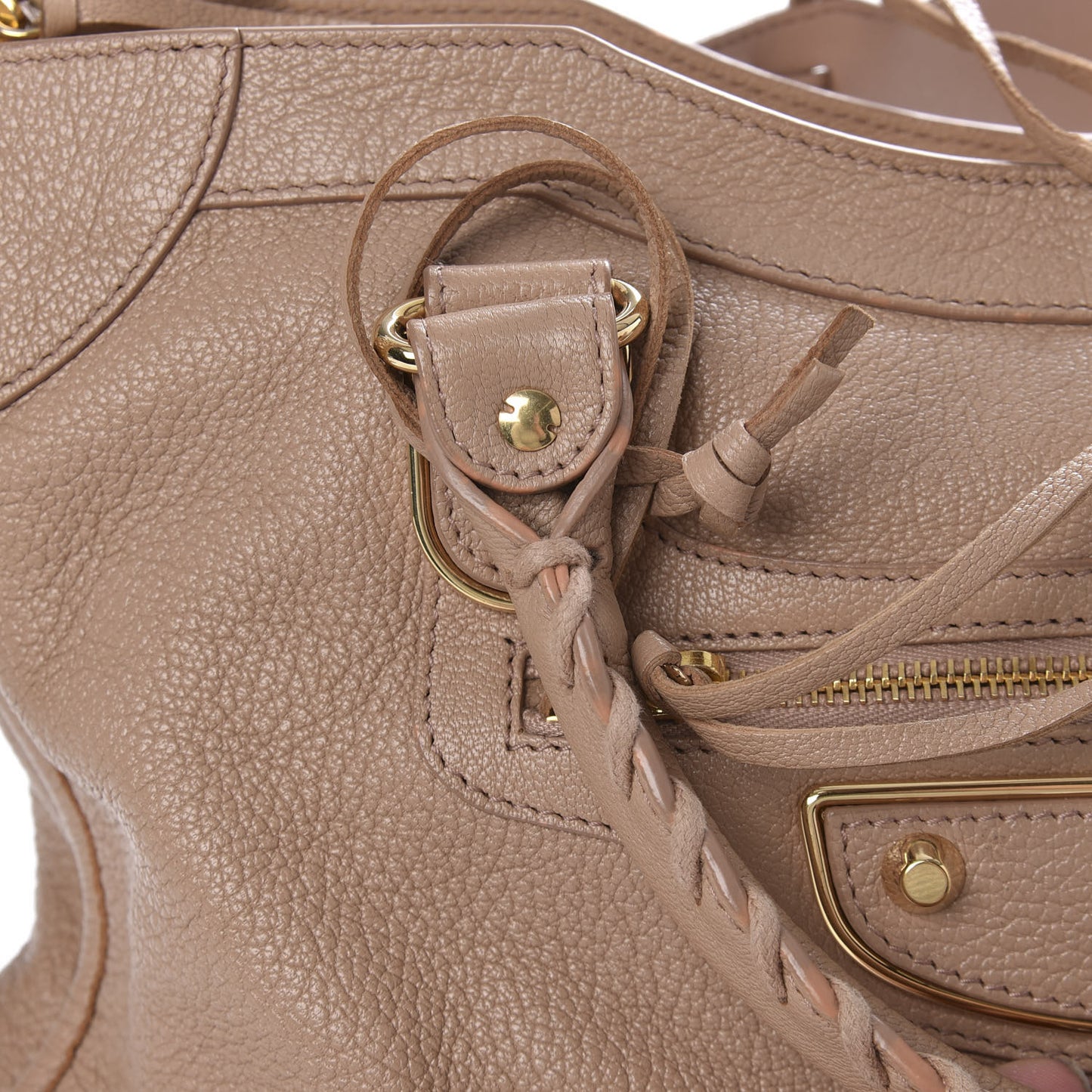 Chevre Gold Metallic Edge Hardware City Rose Des Sables